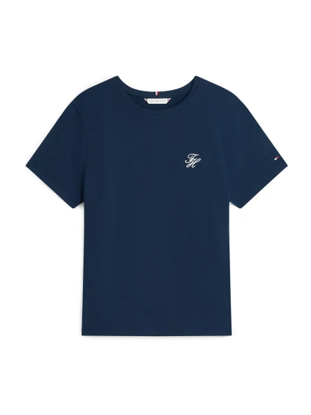 TOMMY HILFIGER Tricou bleumarin / roșu alb