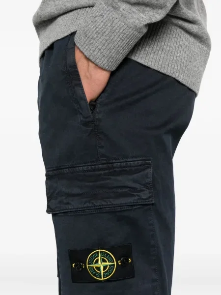 Pantaloni cargo Stone Island cu strasuri albastru