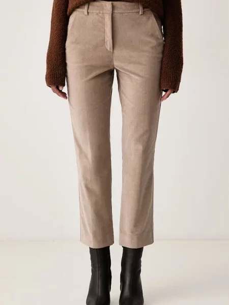 Weekend Max Mara pantaloni pentru femei din catifea reiată WKDMARRUCA maro