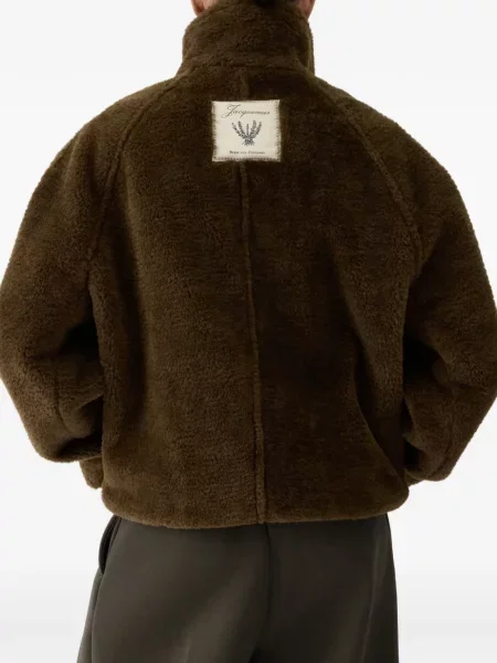 Blană artificială geacă Jacquemus maro