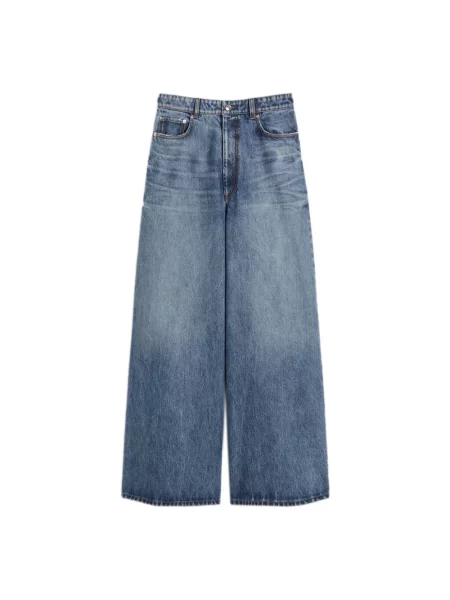 Jeansy Sportmax z 5 kieszeniami niebieskie