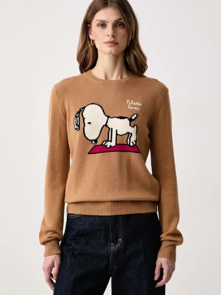 Saint Barth sweter z dodatkiem kaszmiru beżowy