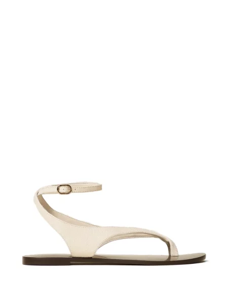 Sandale Twinset din piele cu bretele
