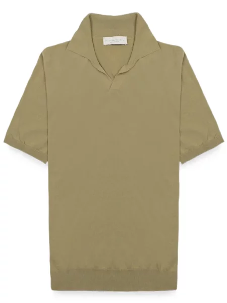 Scurt tricou Luigi Gentile tricotate verde