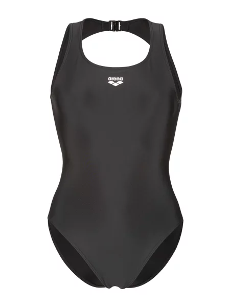 ARENA Costum de baie întreg Solid O Back negru alb