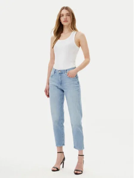 Top Joop! Jeans s kamínky bílý