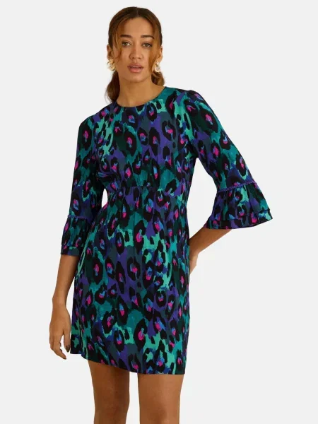 Love & roses Obleka modra / temno liila / roza črna