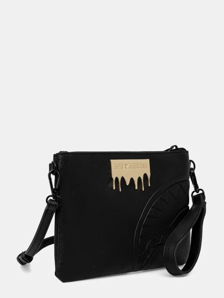 Sprayground geantă mică cu imitație de piele negru