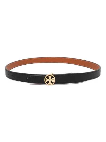 Pasek Tory Burch skórzany czarny