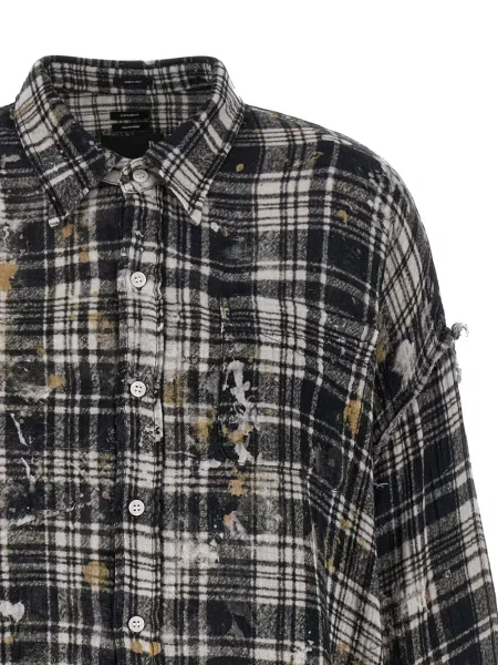 Koszula R13 w kratkę czarna