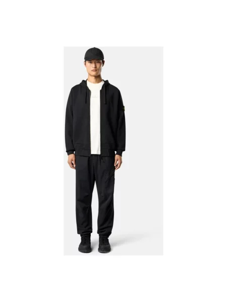 Bluza z kapturem Stone Island z kapturem z kamieniami czarna