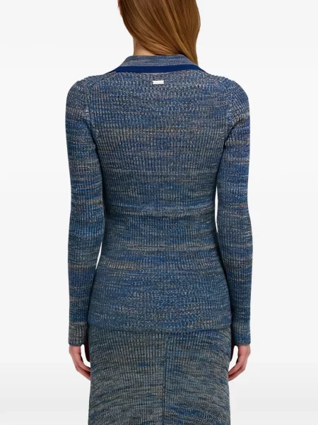 Šněrovací krajkový svetr Ferragamo modrý