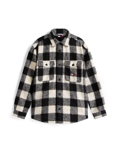 Tommy Jeans Srajca svetlo bež črna