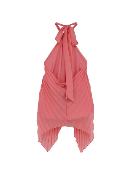 Top Max Mara cu gât halter roz