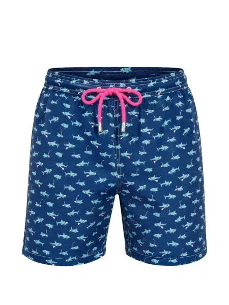 Slip de baie Mc2 Saint Barth cu imagine albastru