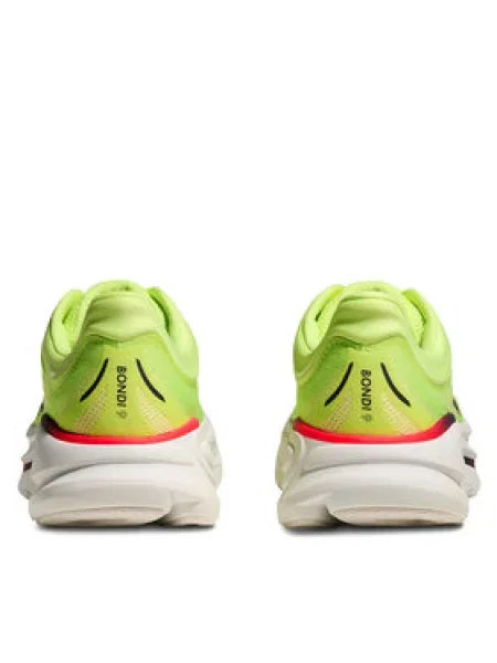 HOKA Futócipők BONDI 9 neonzöld / piros fekete
