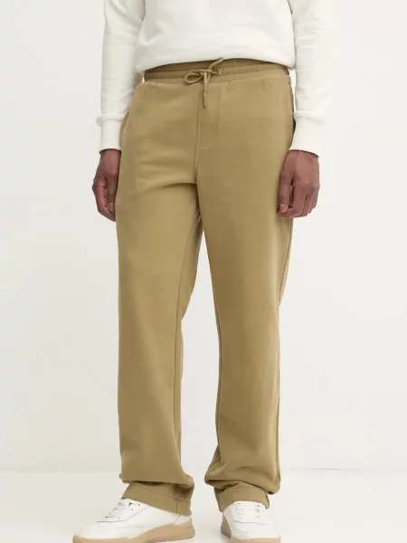 Спортен панталон Calvin Klein Jeans с изчистен дизайн зелено