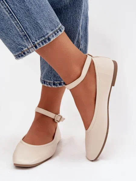 Balerinke Boto z zaponko bež