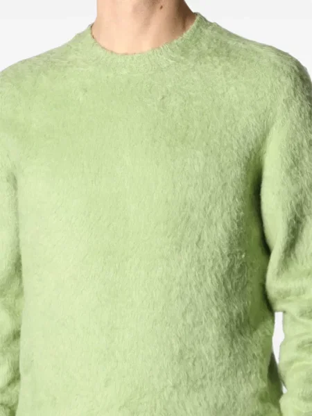 Pulover Roberto Collina cu decolteu rotund verde