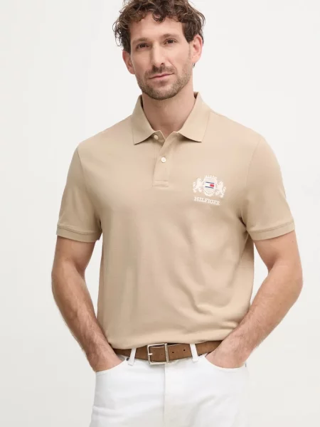 Tommy Hilfiger μπλουζάκι πόλο μπεζ