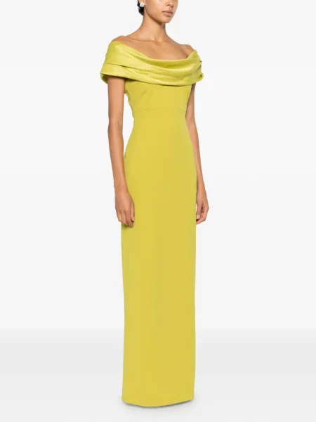 Rochie maxi Solace London drapată verde