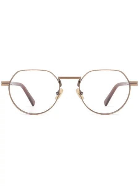 Ochelari de soare Zegna cu imprimeu geometric auriu