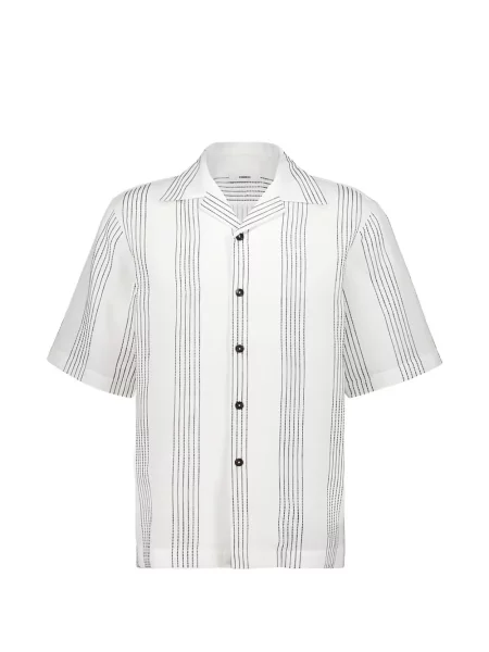 Prugasta s ovratnikom košulja Commas bijela