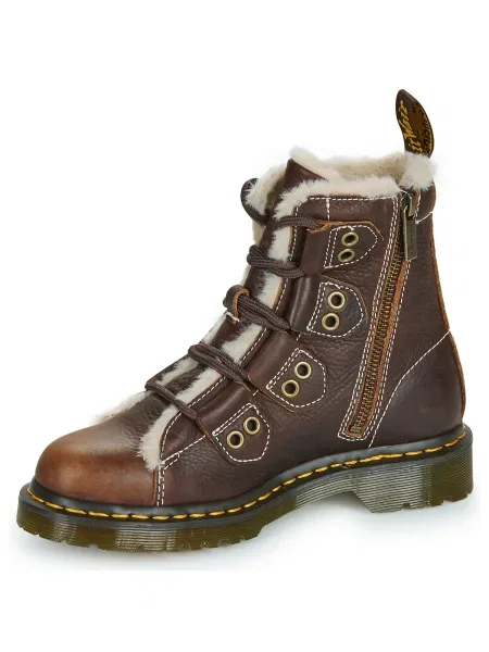 Botine Dr. Martens din piele cu platformă maro