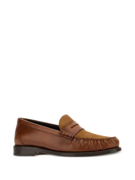Pantofi loafer Brunello Cucinelli din piele maro