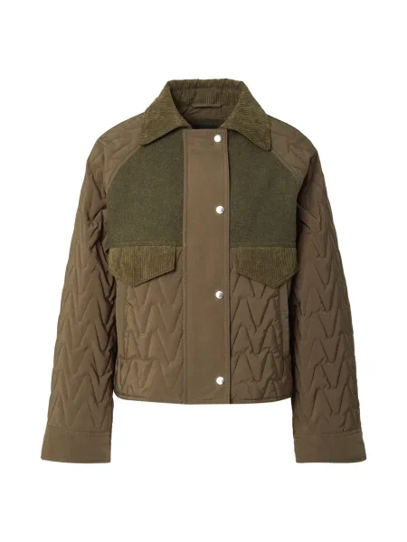 BOSS Orange jachetă din amestec de lână de tranziție verde