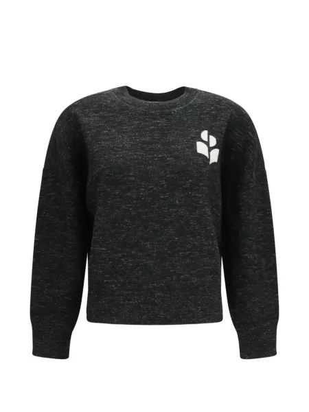 Pulover Marant Etoile cu broderie negru