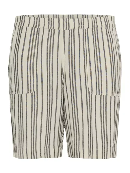 KAFFE CURVE Pantaloni Mille ecru / închis verde