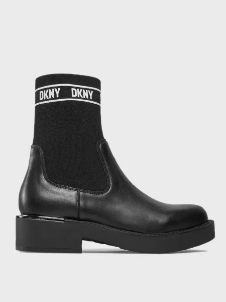 Кожаные ботинки челси Dkny черные