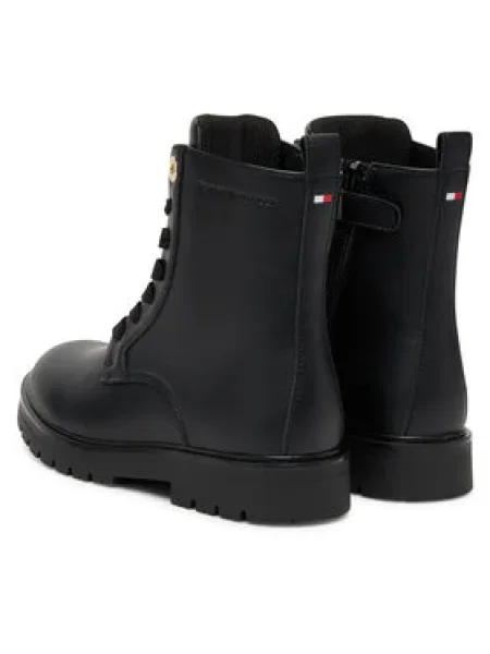Bakancs Tommy Hilfiger Lace-Up Bootie S fekete