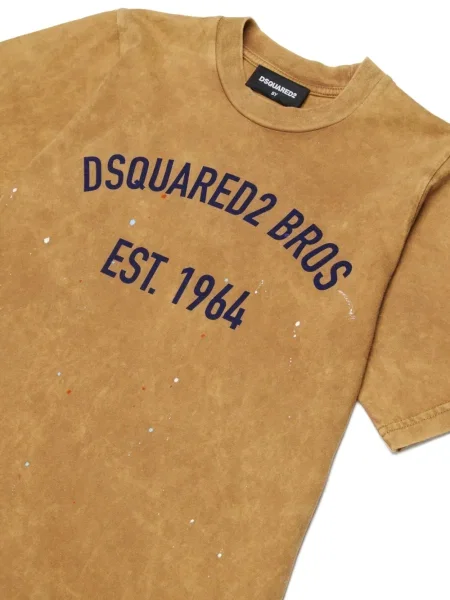 Dětské tričko Dsquared2 hnědé