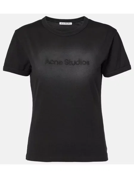 Tricou Acne Studios din jerseu negru
