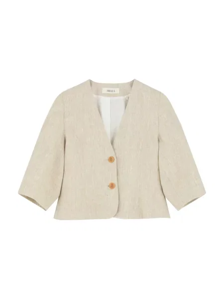 Lniana lniana marynarka Skall Studio beżowa