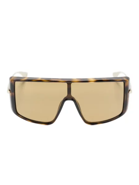 Ochelari de soare Alexander Mcqueen Eyewear cu imprimeu geometric maro