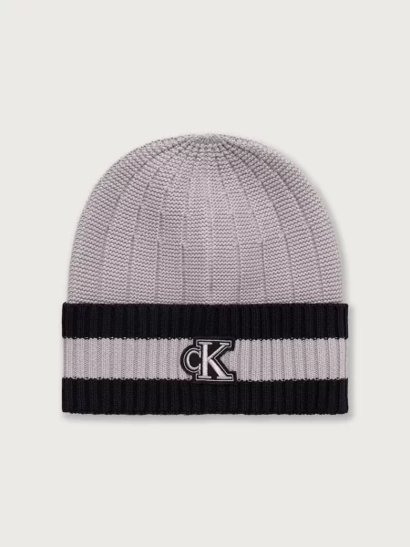 Calvin Klein čepice s bavlnou šedý