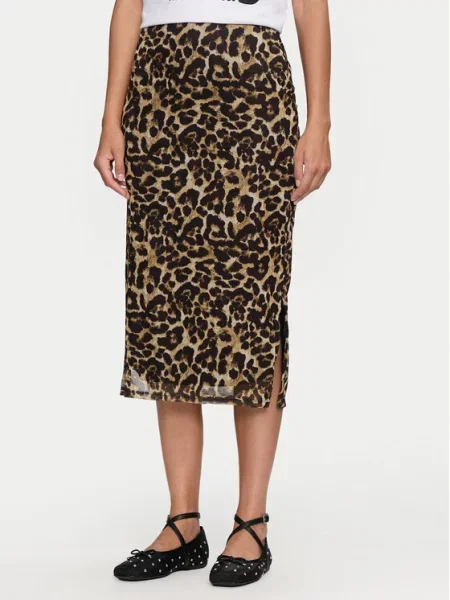 JDY Spódnica midi Lea brązowy
