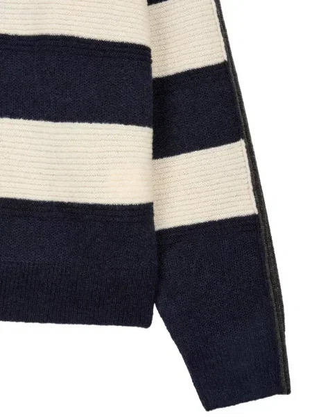 Pulover Tomboy cu dungi albastru