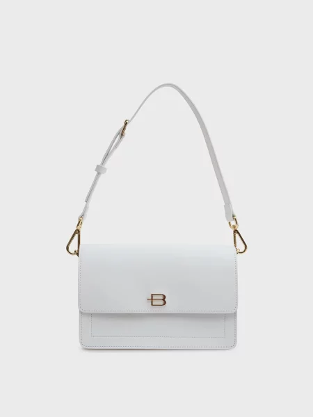 Шкіряна сумка Baldinini біла