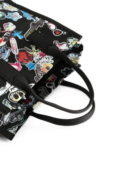 Geantă shopper Marc Jacobs cu imagine negru