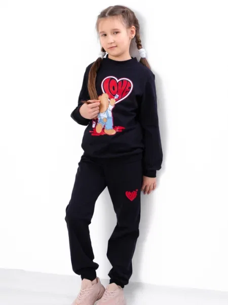 Дитячий Спортивний костюм Носи своє темно-синій бавовна/поліестер синій