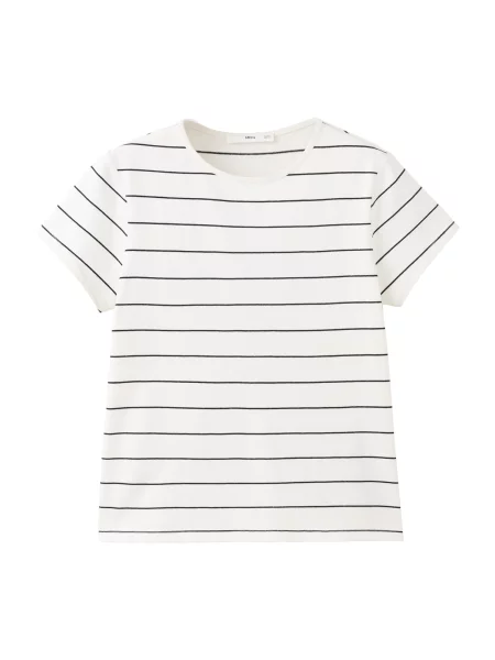 MANGO Tricou ANCLA negru / murdar alb