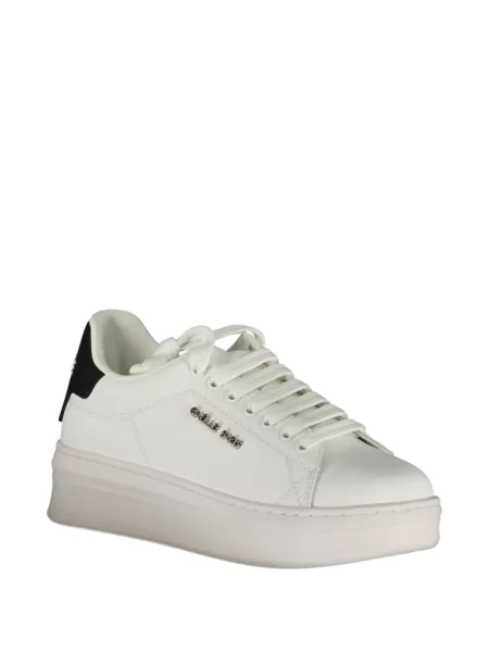 Fűzős platform talpú csipkés sneaker Gaelle fehér