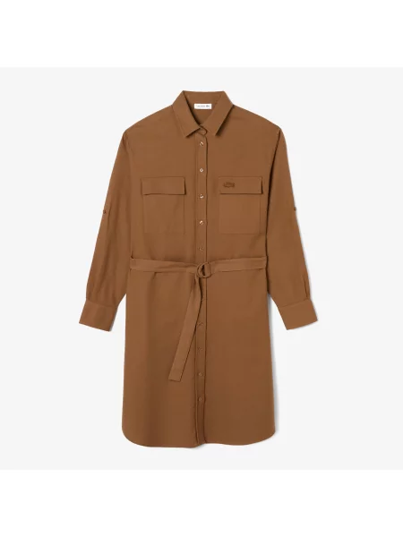 Lacoste Sukienka Lacoste beżowa