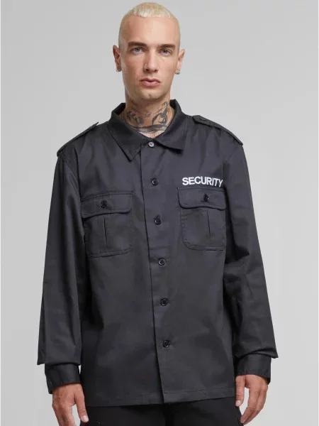 Košile s dlouhým rukávem Brandit s dlouhými rukávy černá