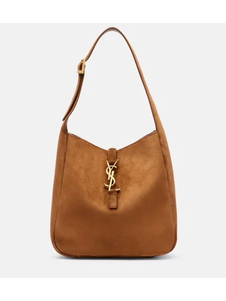 Geantă Saint Laurent din piele de căprioară maro