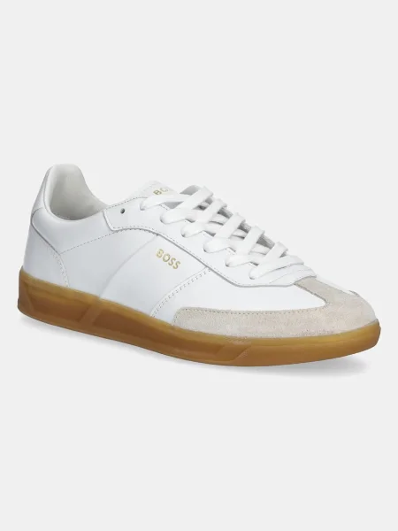 BOSS sneakers din piele Brenta alb